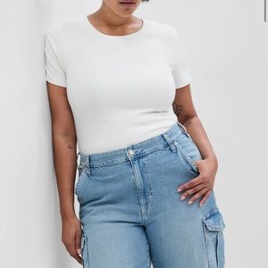 GAP Modern T-Shirt Bodysuit WHITE XL